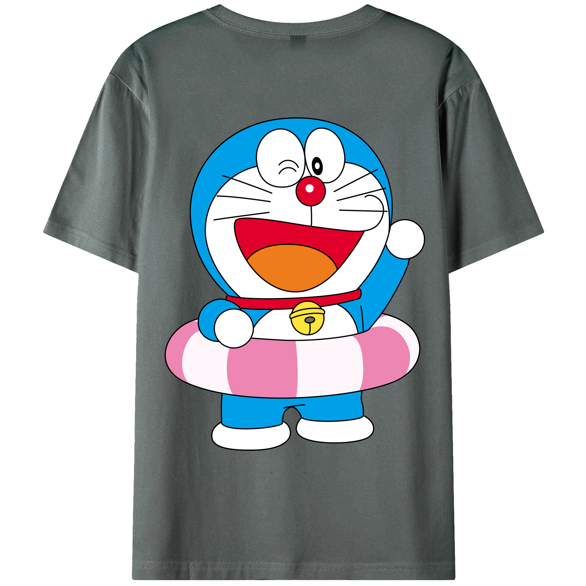 （画像用） ドラえもん Doraemon 綿100％ メンズ半袖Tシャツ（バックプリント） 通気性